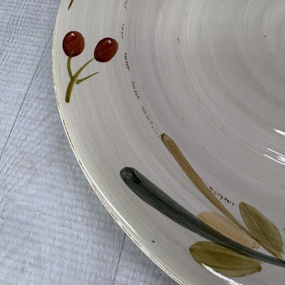 Home Target HMQ 73 Red Berries Green Tan Leaves Stoneware Dinner Plates Set of 2 - Picture 10 of 15